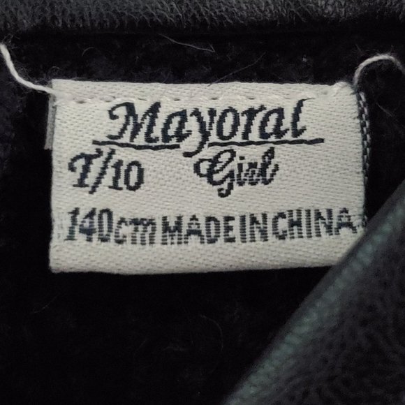 Mayoral Girls Mixed Media Houndstooth Sweater With Pockets Size 10 - Picture 8 of 11